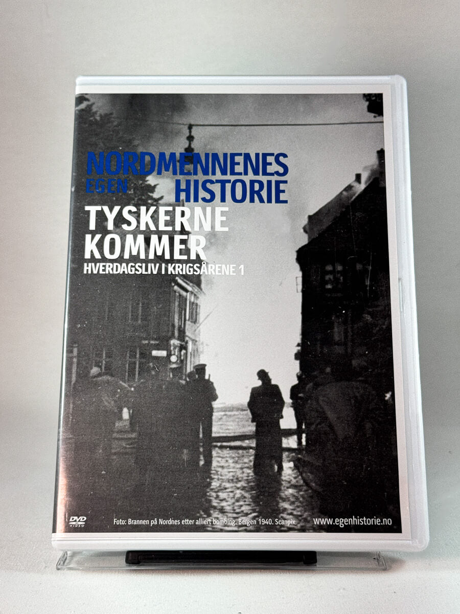 Forside av cover til Nordmennenes egen historie: Tyskerne kommer, brukt original DVD hos Brukbar Film