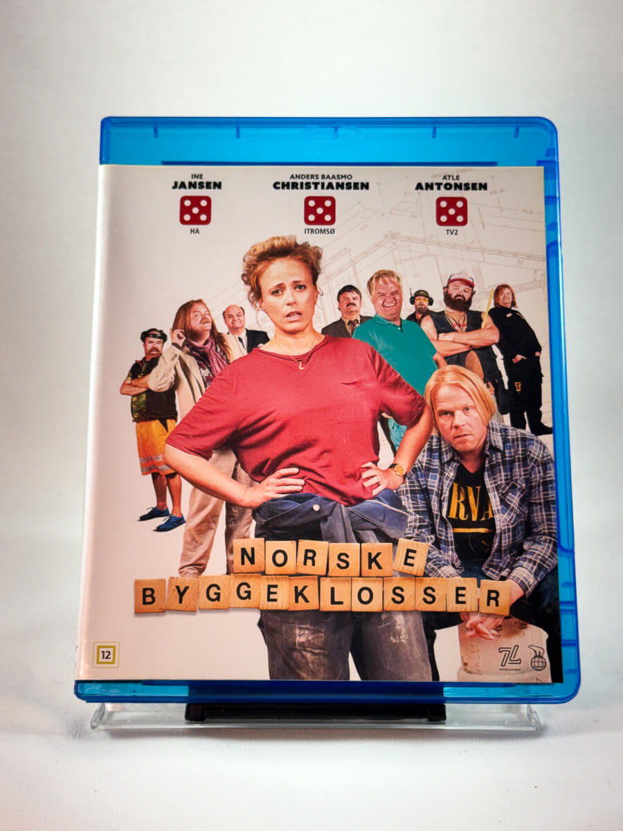Forside av Blu-ray-cover til Norske Byggeklosser, bruktfilm hos nettbutikken Brukbar Film