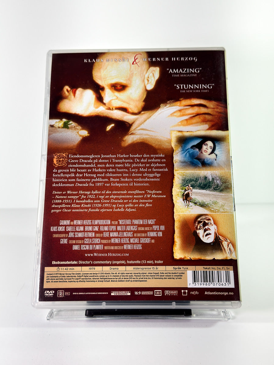 Bakside av cover til Nosferatu The Vampyre, brukt original DVD hos Brukbar Film