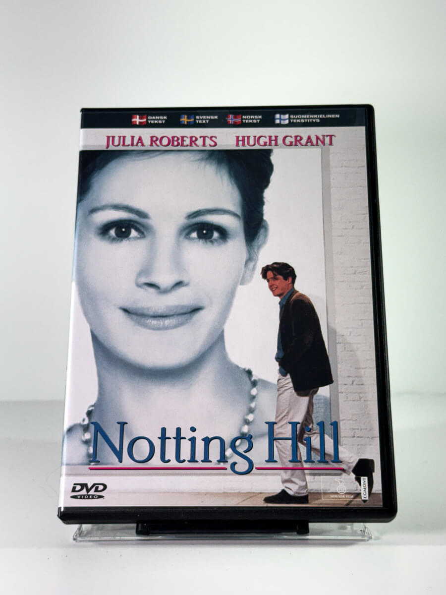 Forside av cover til notting hill, bruktfilm hos nettbutikken Brukbar Film
