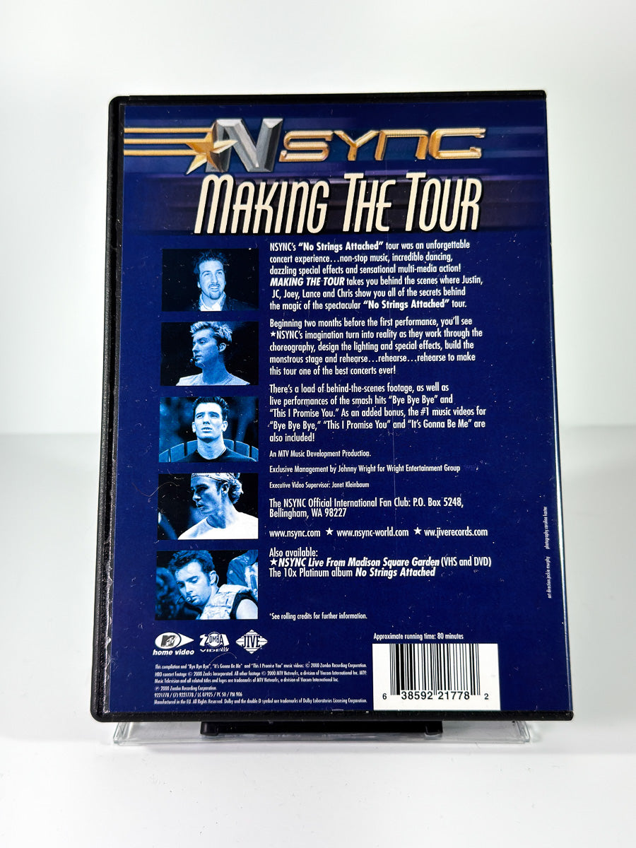 Bakside av cover til NSYNC Making The Tour, brukt original DVD hos Brukbar Film