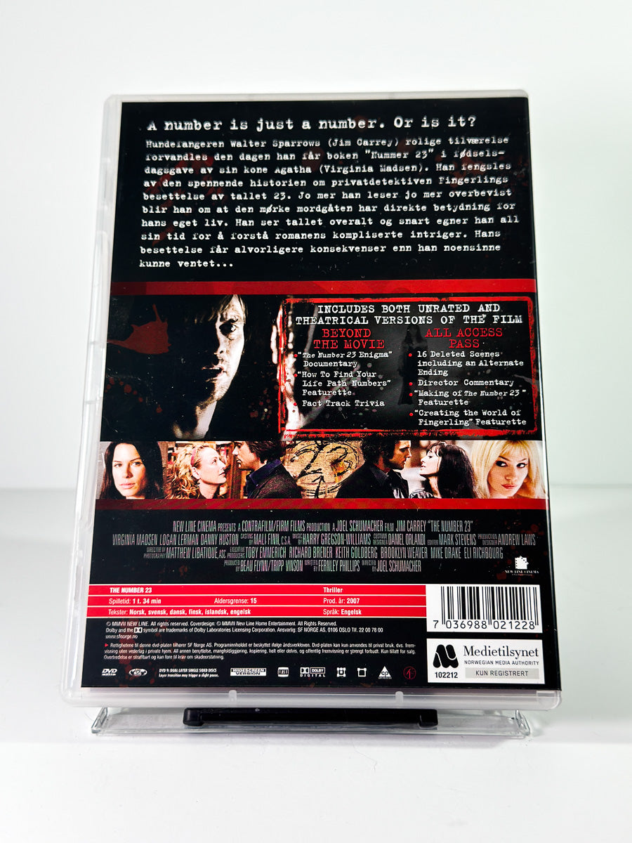 Bakside av cover til Number 23 på DVD