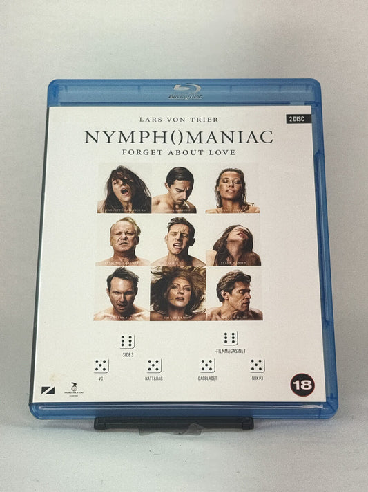 Brukt Blu-ray-film Nymphomaniac – forside av filmcover, kjøp brukte filmer og serier på Blu-ray hos Brukbar Film