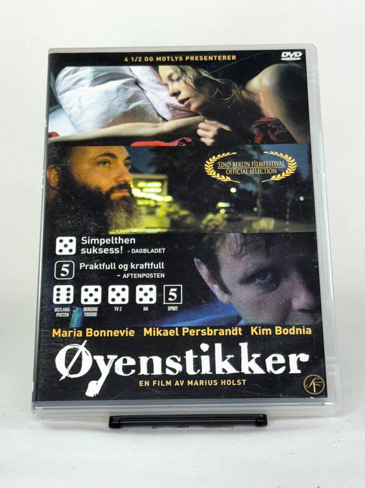 DVD-forside til filmen Øyenstikker
Originalt cover brukt for produktbilde i nettbutikken Brukbar Film