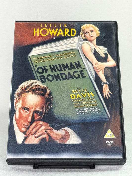 Forside av DVD-cover til Of Human Bondage – brukt klassisk dramafilm på DVD, tilgjengelig hos Brukbar Film