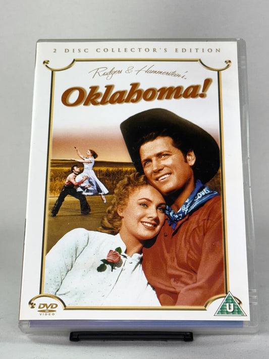 Forside av DVD-cover til Oklahoma! , bruktfilm hos nettbutikken Brukbar Film