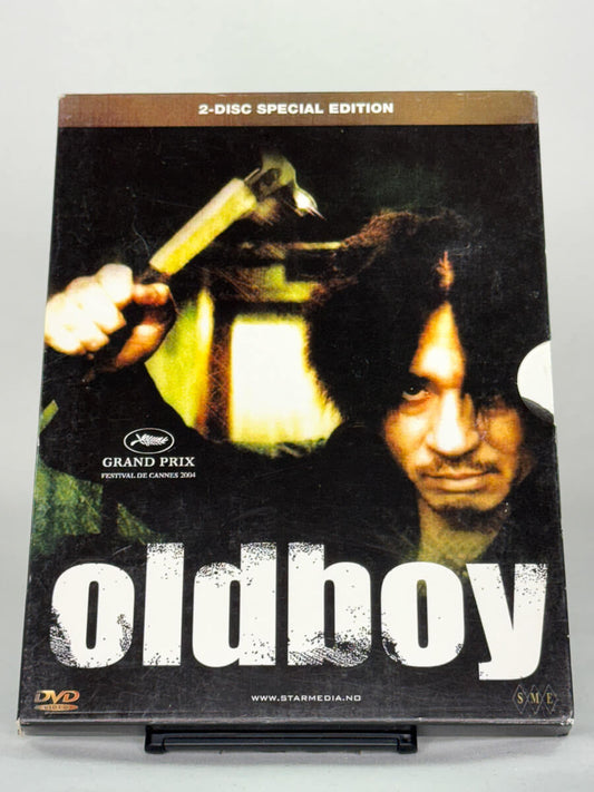 DVD-cover-forside til filmen Oldboy – Brukt DVD fra nettbutikken Brukbar Film