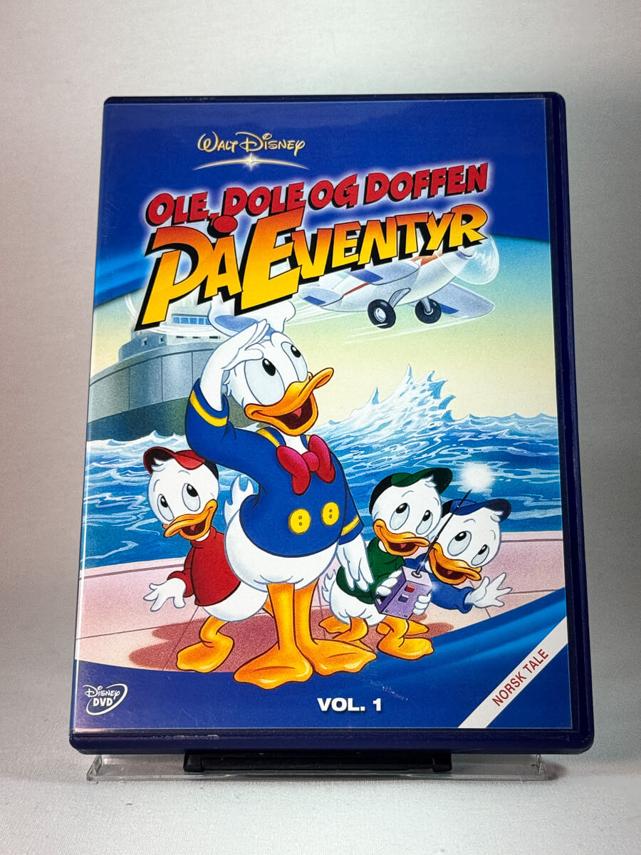 Forside av cover til Ole, Dole og Doffen på eventyr vol. 1, bruktfilm på DVD hos Brukbar Film