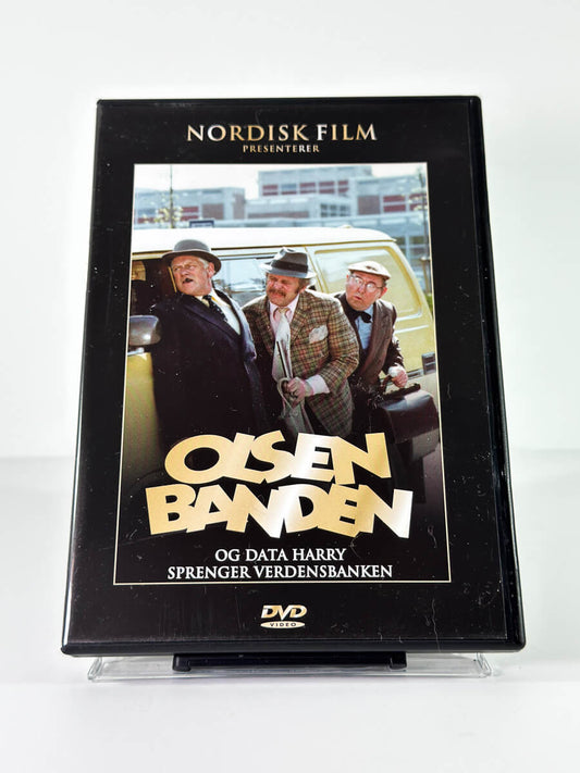 Forside av cover til Olsenbanden og Data Harry sprenger Verdensbanken på DVD
