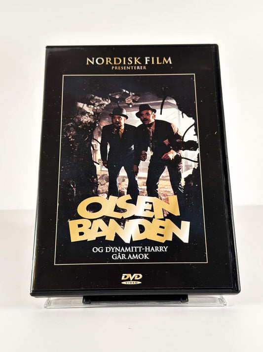 Forside av cover til Olsenbanden og Dynamitt-Harry går amok på DVD