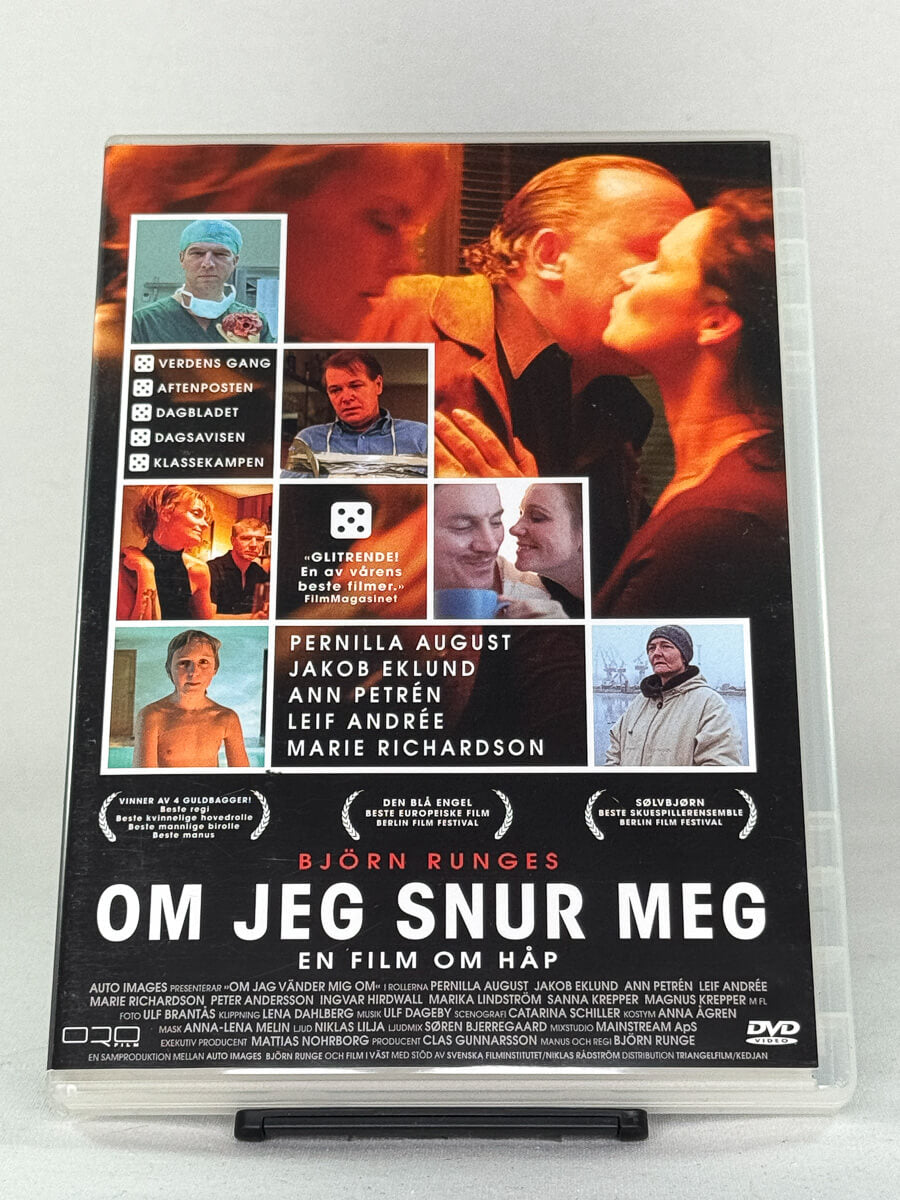 Forside av DVD-cover til filmen Om jeg snur meg, bruktfilm hos nettbutikken Brukbar Film