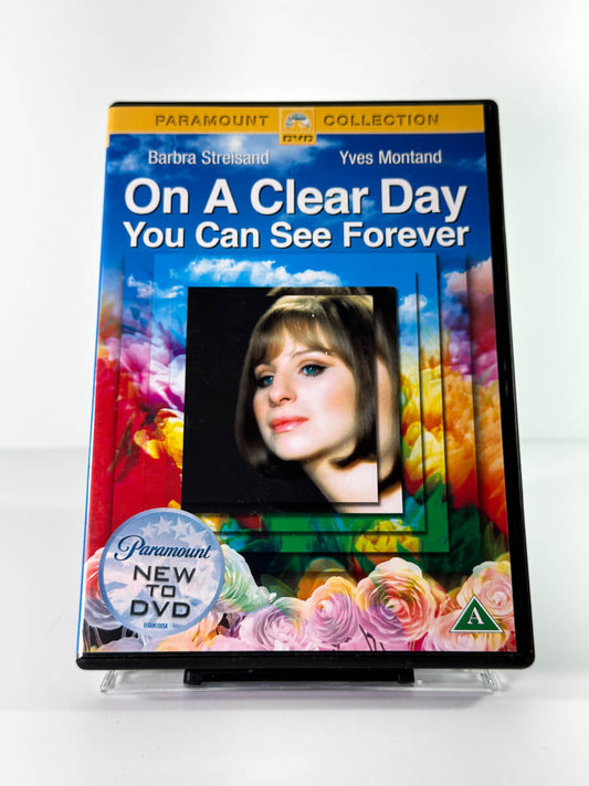Forside av cover til On A Clear Day You Can See Forever, brukt DVD hos Brukbar Film