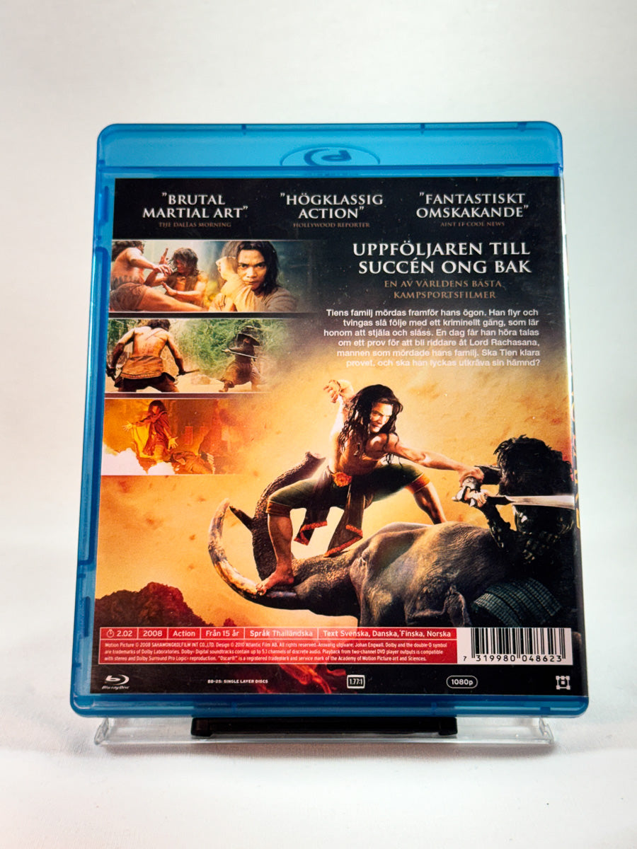 Bakside av Blu-ray-cover til Ong Bak 2, brukt Blu-ray hos Brukbar Film