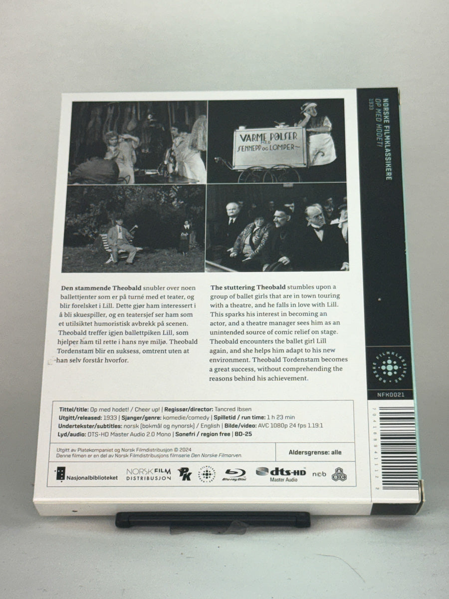 Bakside av Blu-ray-cover til Op med hodet! – original brukt Blu-ray klassikerfilm, kjøp hos Brukbar Film