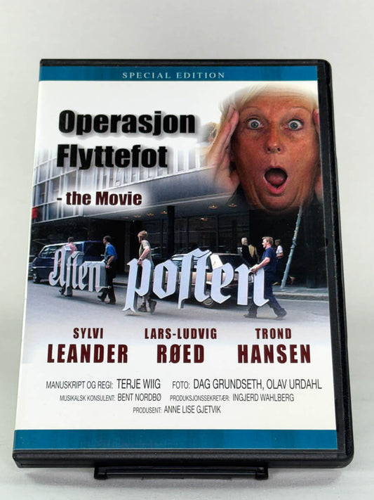 DVD-forside til filmen Operasjon Flyttefot
Originalt cover brukt for produktbilde i nettbutikken Brukbar Film
