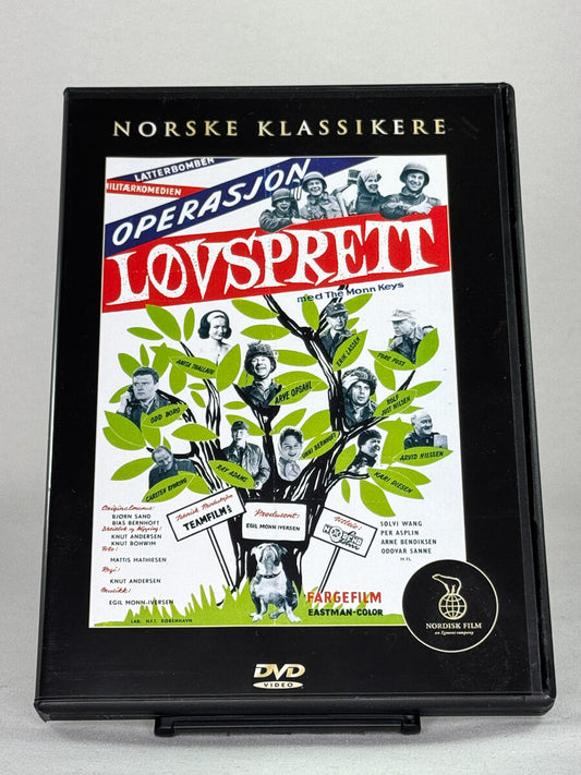 DVD-forside til filmen Operasjon Løvsprett
Originalt cover brukt for produktbilde i nettbutikken Brukbar Film