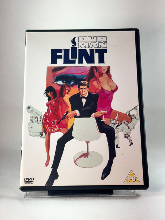Forside av cover til Our Man Flint, brukt DVD hos Brukbar Film