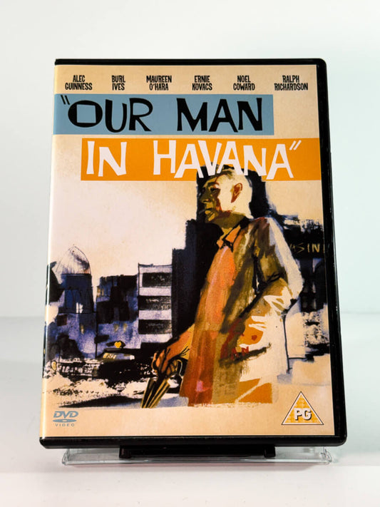 Forside av cover til our man in havana, brukt DVD hos Brukbar Film