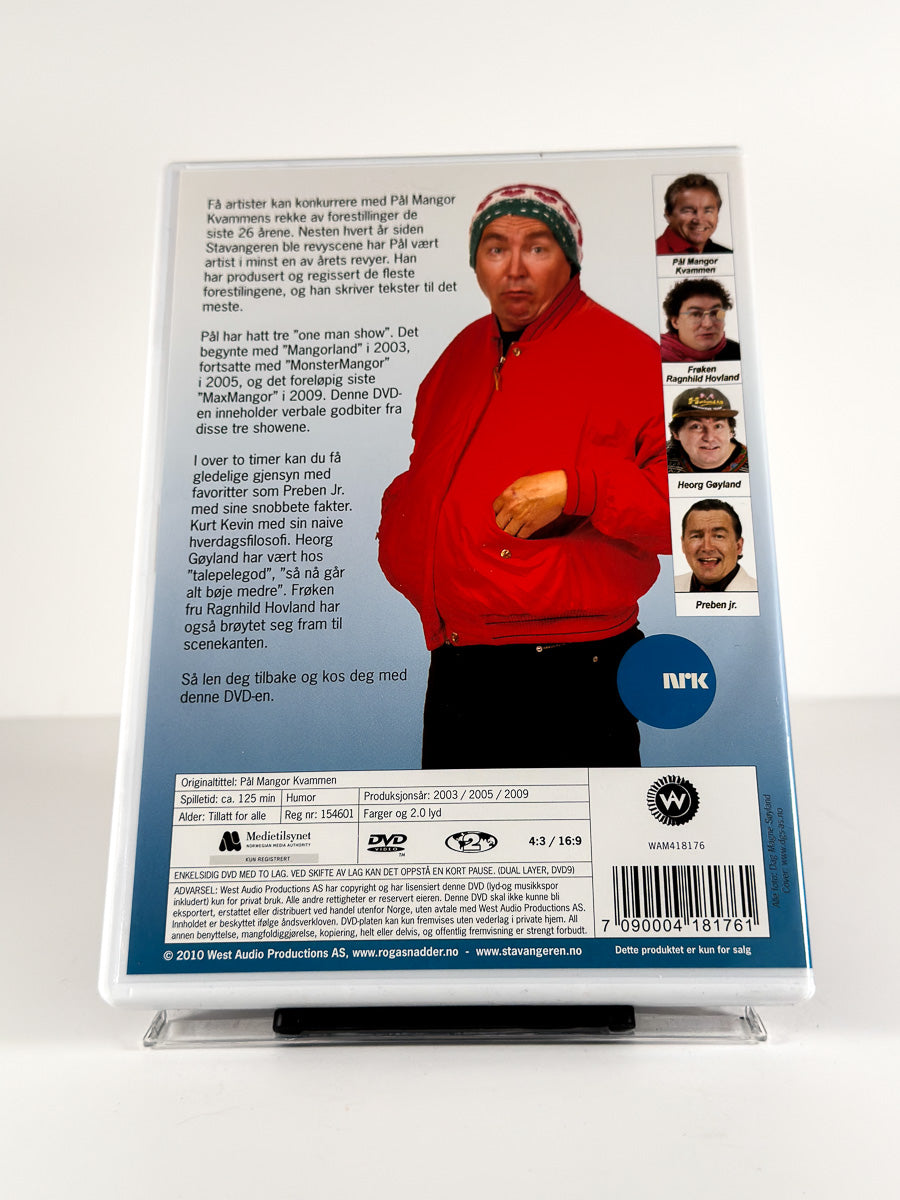 Bakside av cover til Pål Mangor Kvammen på DVD
