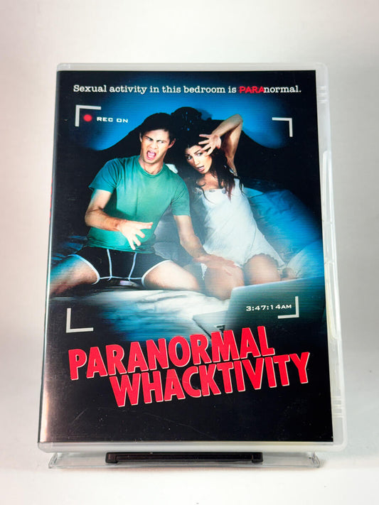 Forside av cover til Paranormal Whacktivity, bruktfilm på DVD hos Brukbar Film