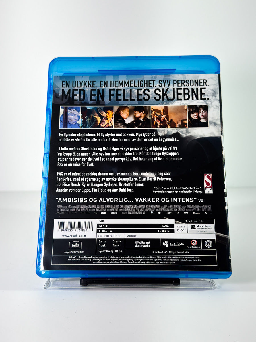 Bakside av cover til Pax på Blu-ray