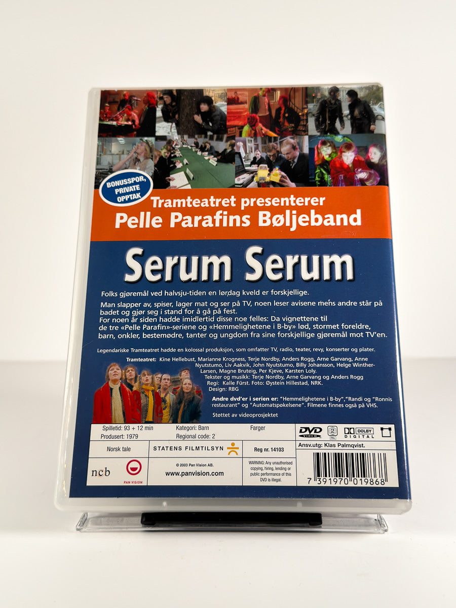Bakside av cover til Pelle Parafins Bøljeband – Serum Serum på DVD