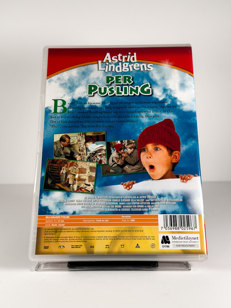 Bakside av cover til Per Pusling på DVD