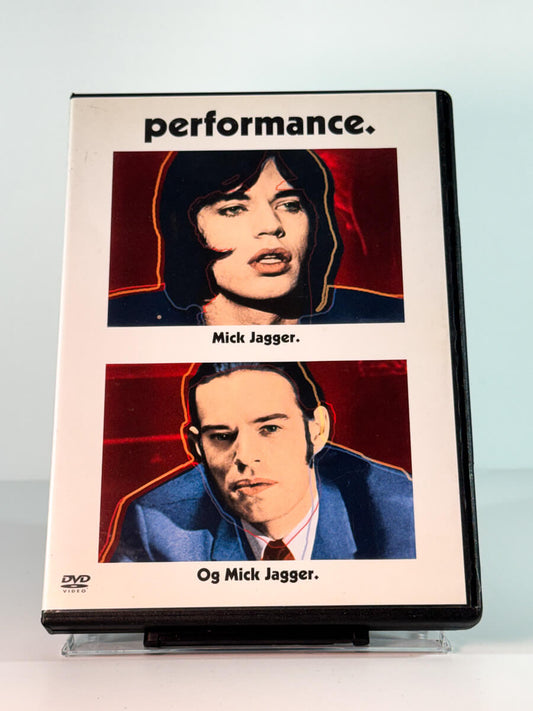 Forside av cover til Performance, brukt original DVD hos Brukbar Film