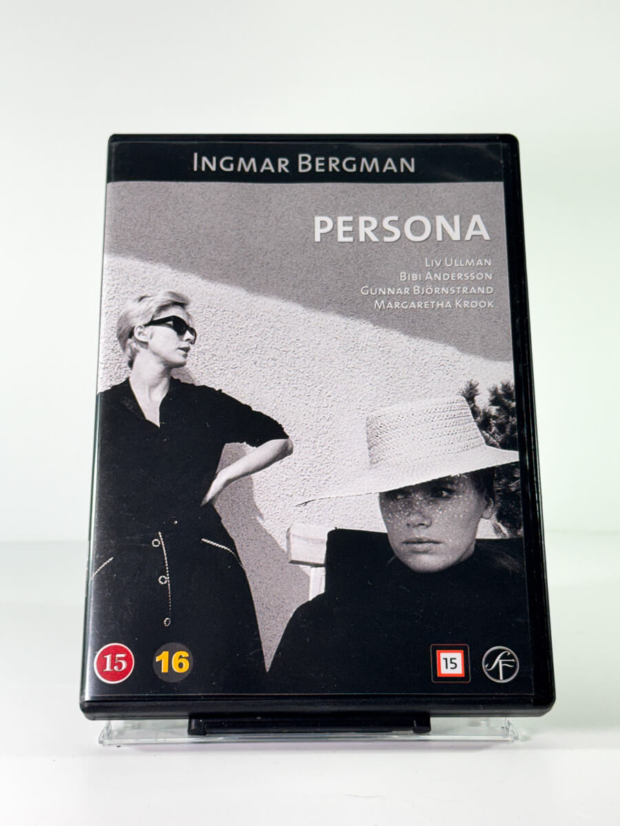 Forside av cover til persona, bruktfilm hos nettbutikken Brukbar Film