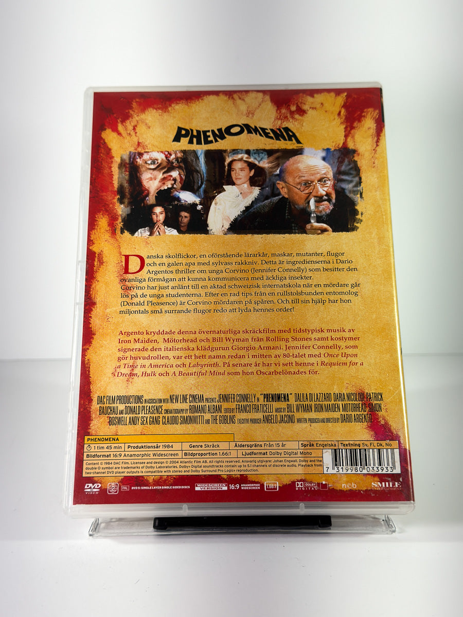 Bakside av cover til Phenomena på DVD