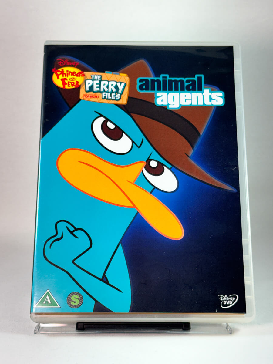 Forside av DVD-cover til Phineas and Ferb: The Perry Files – Animal Agents, bruktfilm hos nettbutikken Brukbar Film