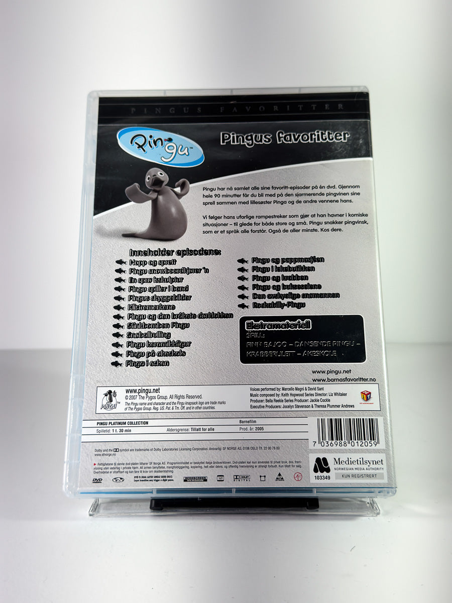 Bakside av cover til Pingus favoritter på DVD