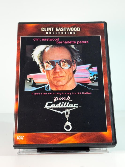 Forside av cover til Pink Cadillac, brukt DVD hos Brukbar Film