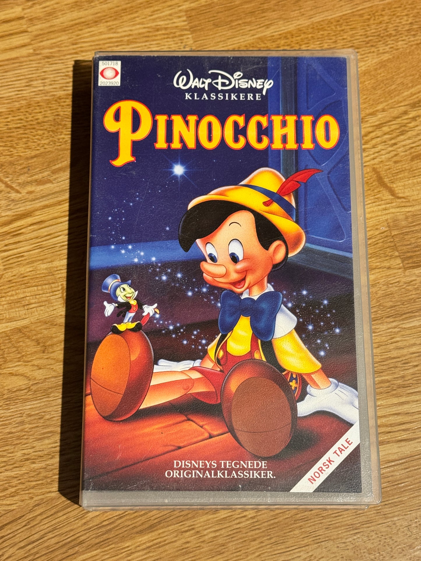Forside av cover til Pinocchio, norsk VHS-utgivelse