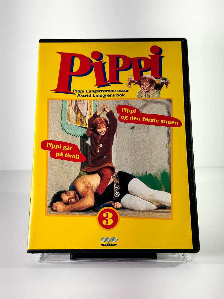 Forside av cover til Pippi 3, bruktfilm hos nettbutikken Brukbar Film