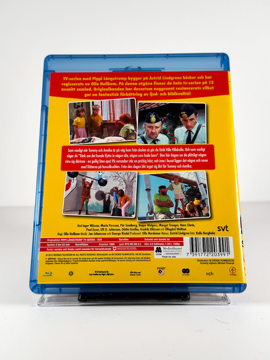 Bakside av cover til Pippi Långstrump Hela TV-serien på Blu-ray