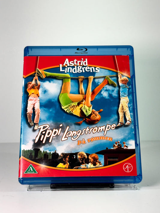 Forside av cover til Pippi Langstrømpe på rømmen, brukt Blu-ray hos Brukbar Film