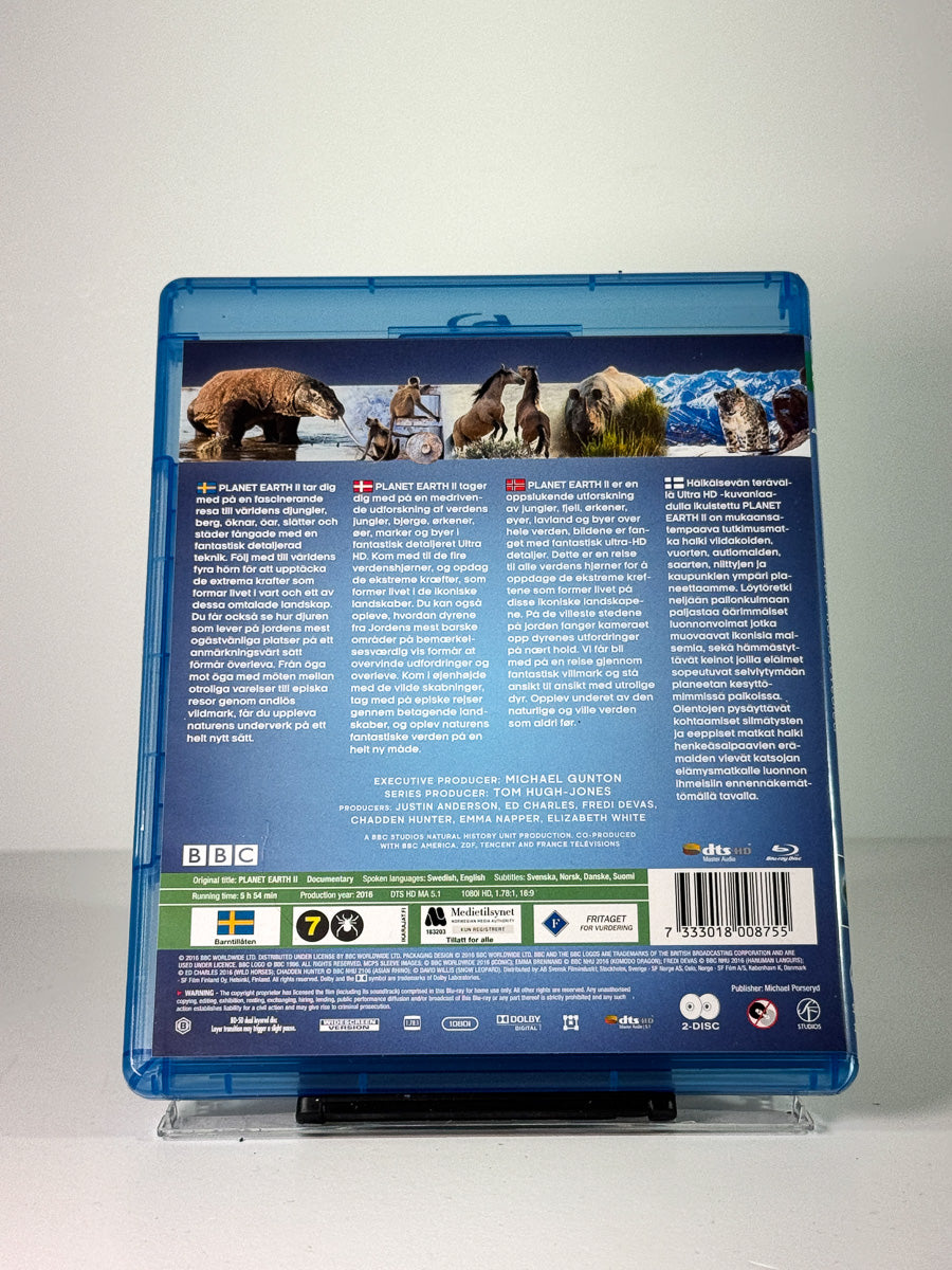 Bakside av cover til Planet Earth II på Blu-ray