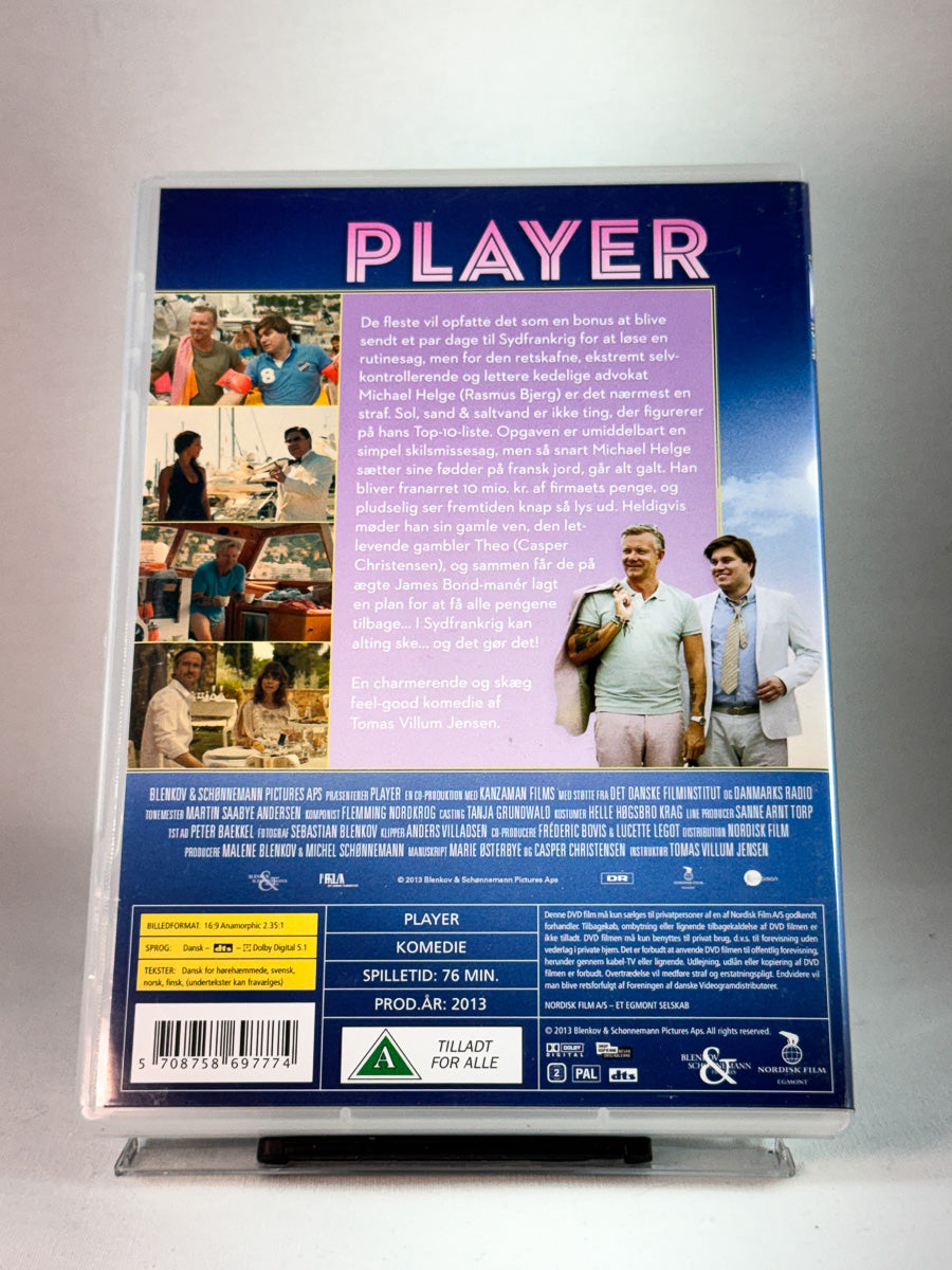Bakside av cover til Player, brukt DVD hos Brukbar Film