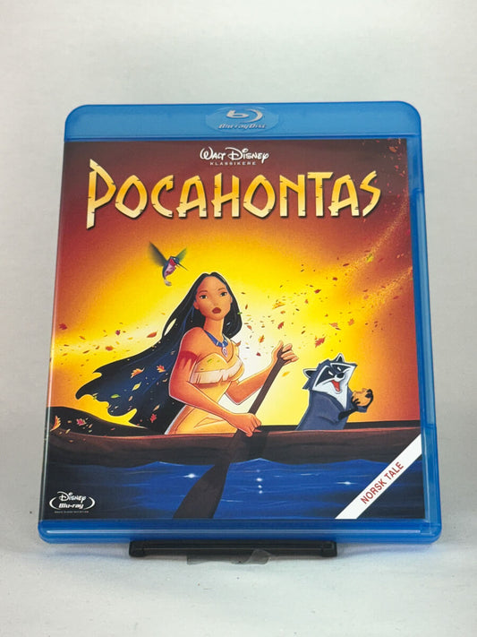 Forside av Blu-ray-cover til Pocahontas – Disney klassiker inspirert av historiske hendelser, brukt film fra Brukbar Film