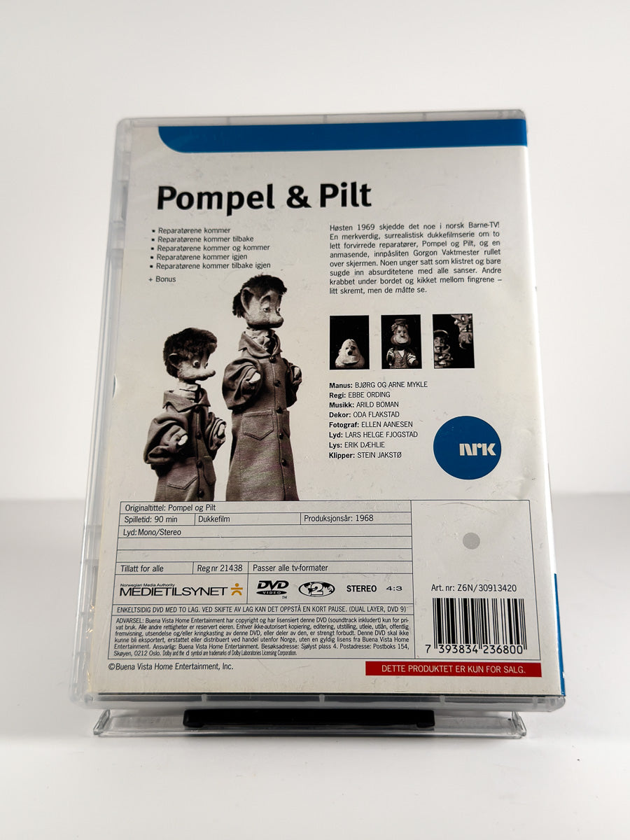 Bakside av cover til Pompel & Pilt på DVD