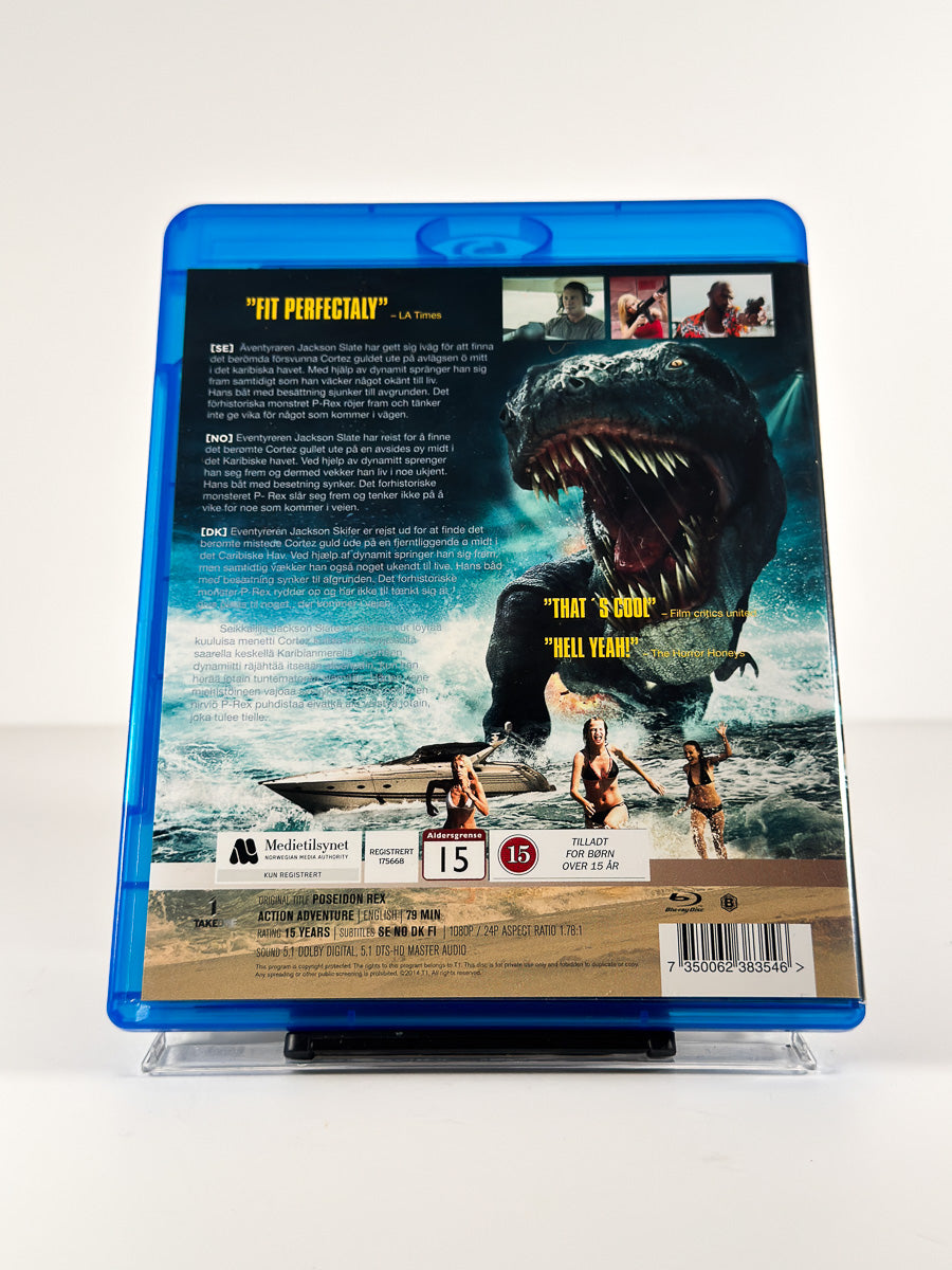 Bakside av cover til Poseidon Rex på Blu-ray