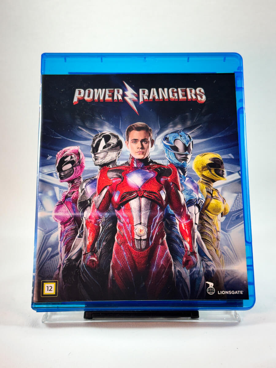Forside av Blu-ray-cover til Power Rangers, brukt Blu-ray hos Brukbar Film