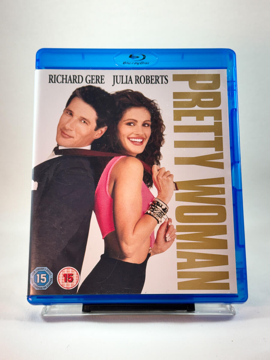 Forside av Blu-ray-cover til Pretty Woman, bruktfilm på Blu-ray hos Brukbar Film