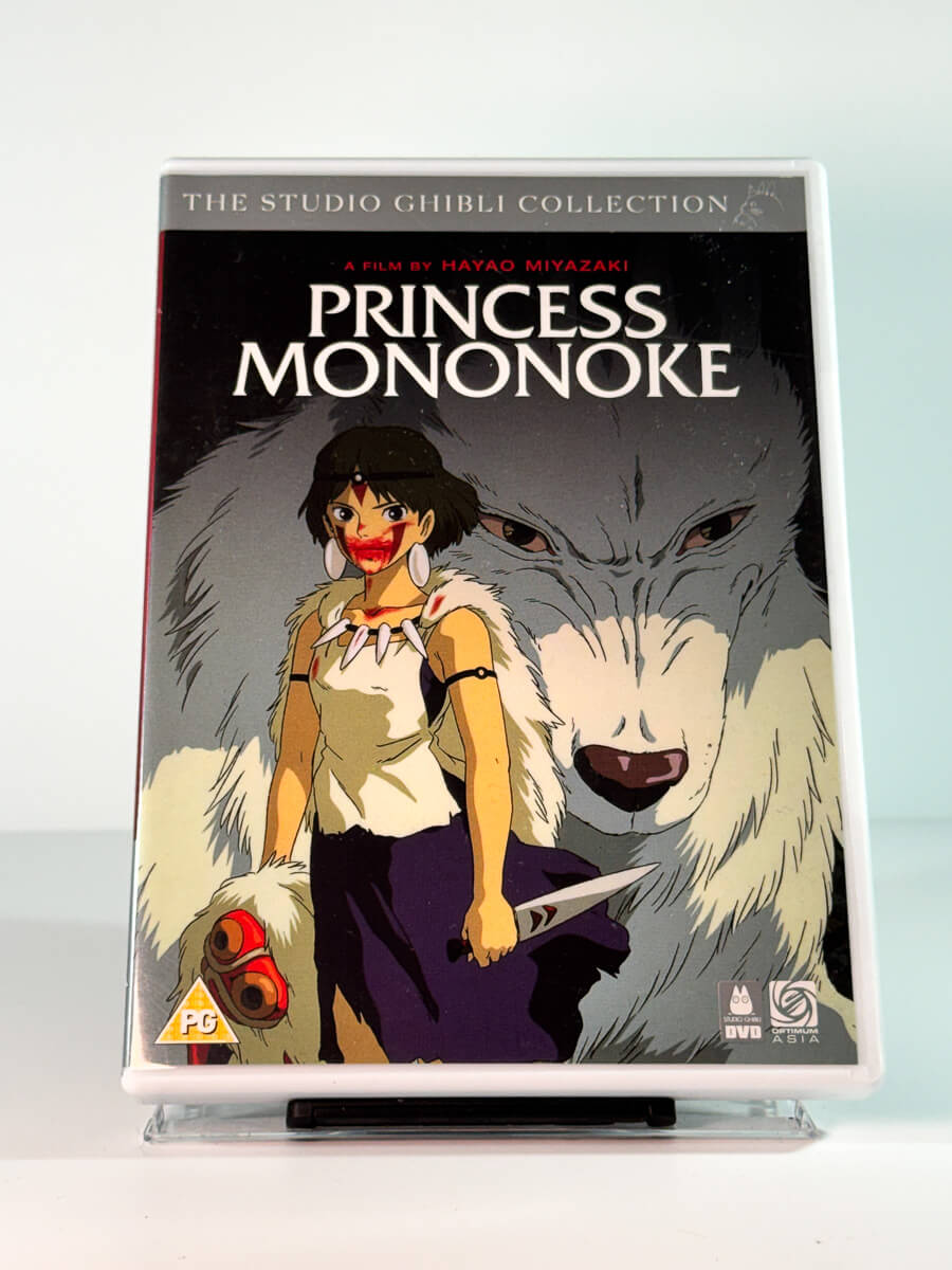 Forside av cover til Princess Mononoke, brukt DVD hos Brukbar Film