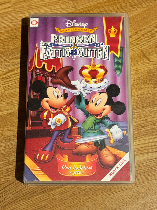 Forside av cover til Prinsen og fattiggutten, norsk VHS-utgivelse