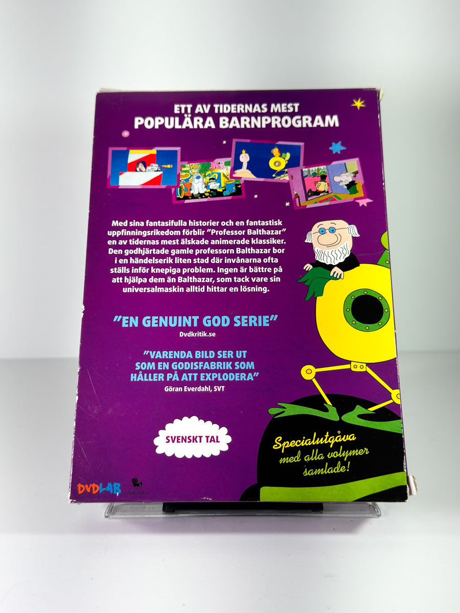 Bakside av cover til Professor Balthazar: Den komplette serien på DVD
