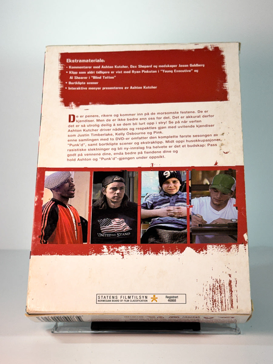 Bakside av cover til Punk’d – Den komplette første sesongen, bruktfilm på DVD hos Brukbar Film