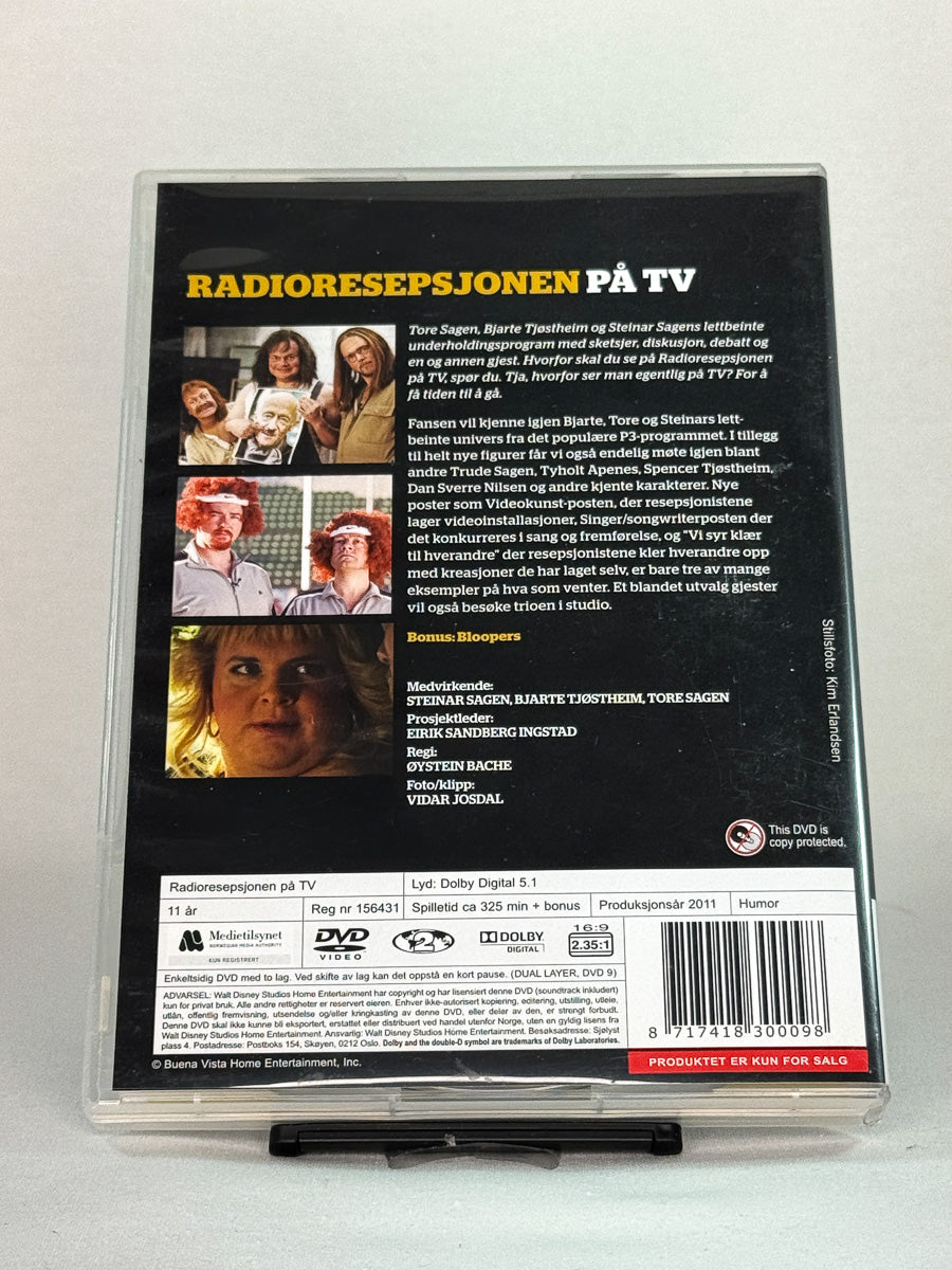 DVD-cover-bakside til serien Radioresepsjonen på TV – Brukt DVD fra nettbutikken Brukbar Film