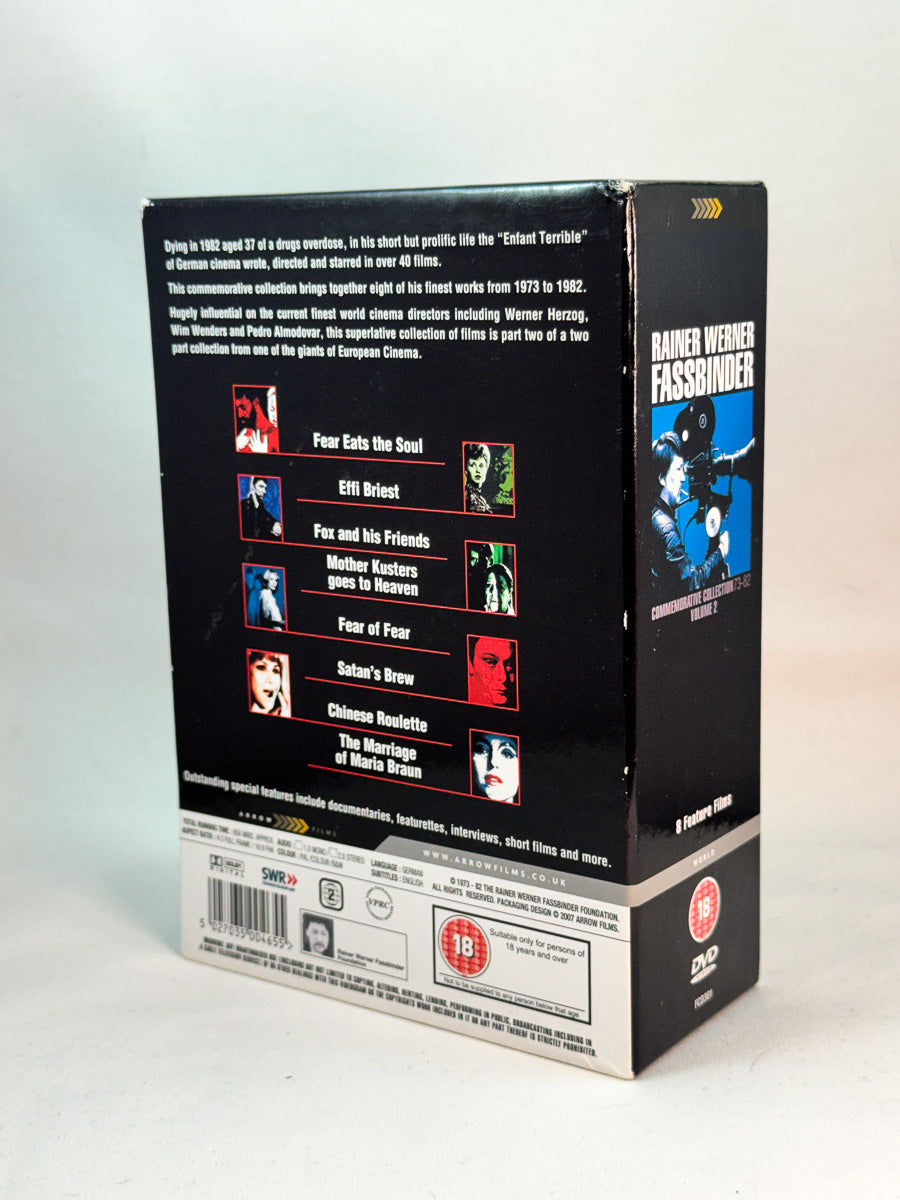 Bakside av cover til Rainer Werner Fassbinder: Commemorative Collection 73–82 Volume 2, brukt DVD hos Brukbar Film